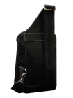 Нагрудная мужская сумка кожаная СМ-2113-А черная Apache